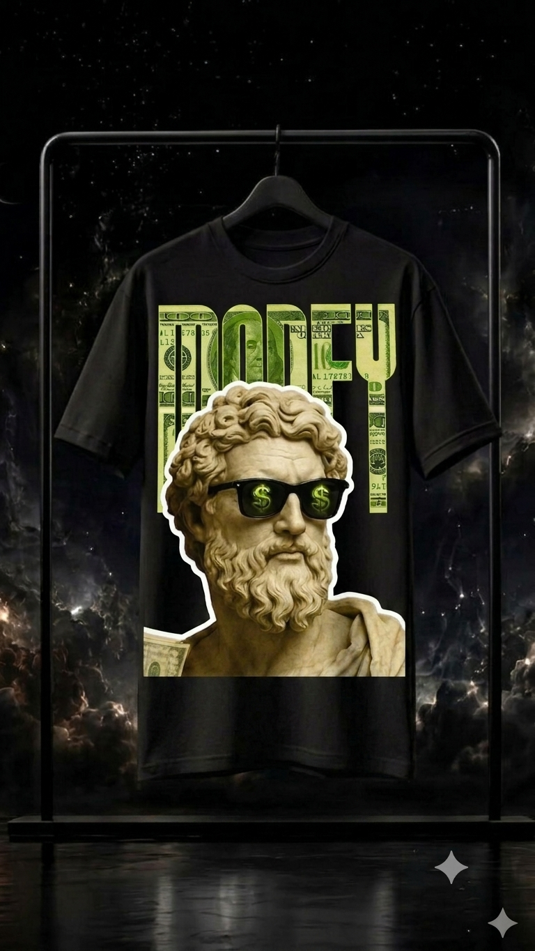 تیشرت مشکی چاپ طرح مانی